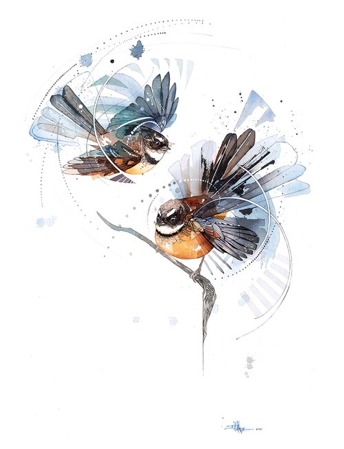 B03 Double Flutter Pīwakawaka
