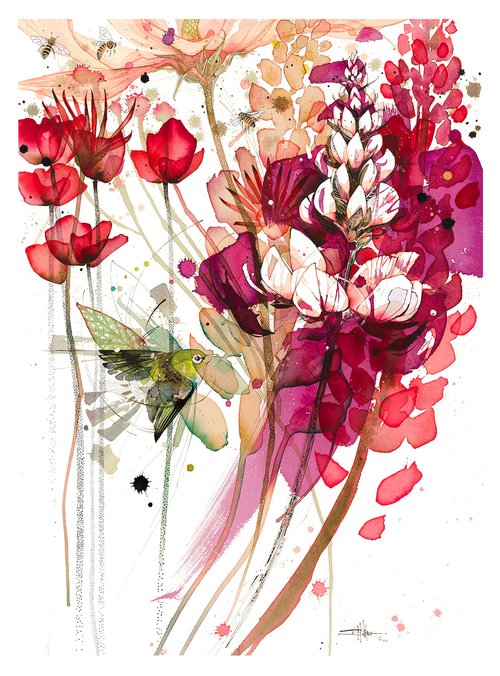 F Wildflowers - Magenta & Red