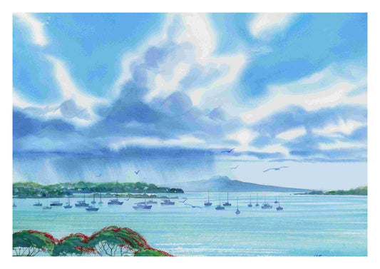 Archiles point and Rangitoto from Bucklands Beach