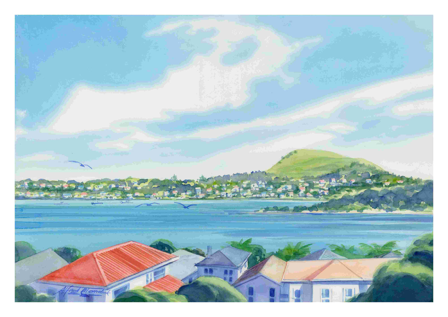 Mount Wellington - Tamaki Estuary from hald Moon Bay