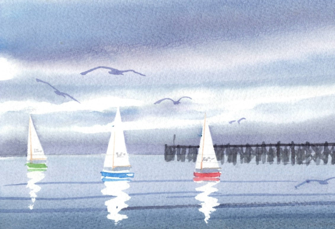 a06 Rainy Sailing Day near Petone Wharf