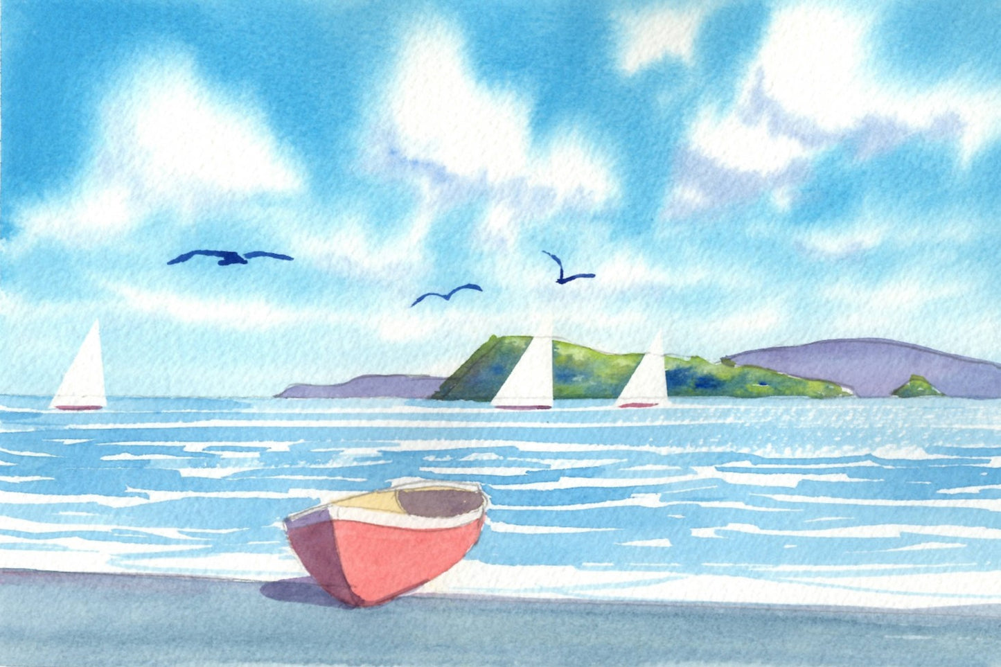 b01c Row Boat on Petone Beach 1