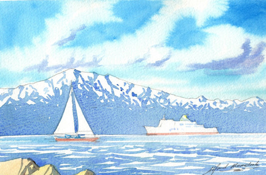l21 Kaikoura Mountains from Cook Strait